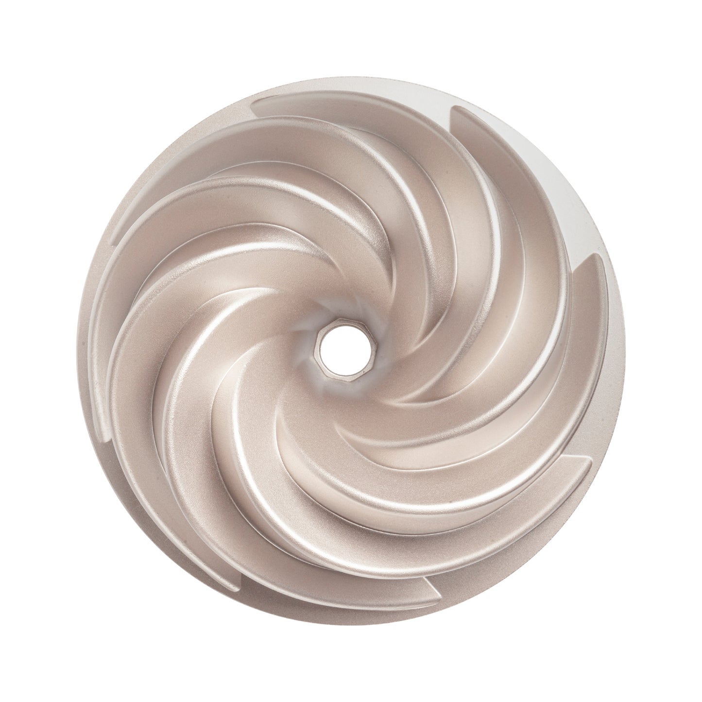 SPIRAL mould, sponge cake and tart mould for oven, double non-stick layer, long-lasting cast aluminium, uniform cooking, Rose Gold colour, diameter 24cm, height 9cm, 1.8 litres.