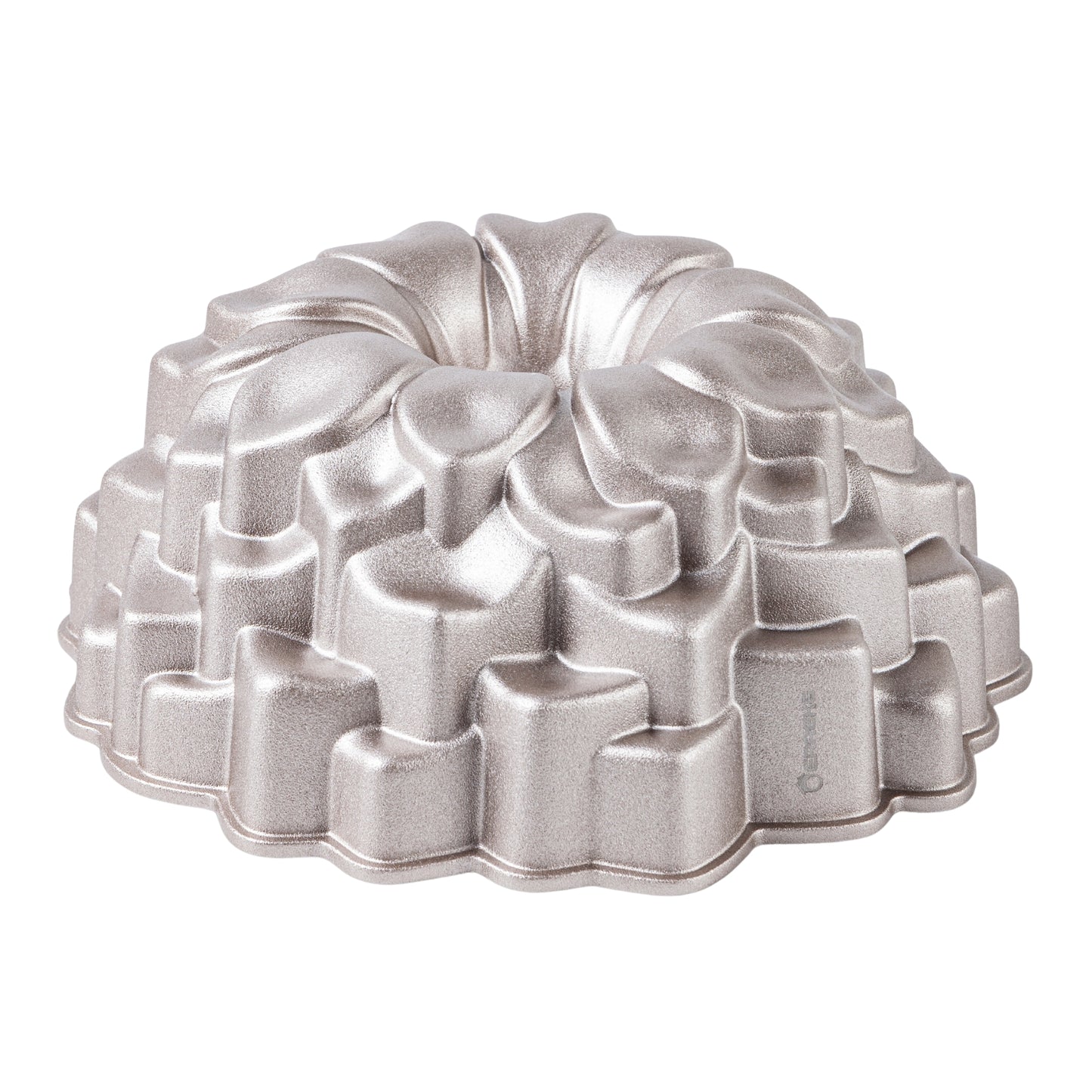 Molde BLOOM, bizcocho y tarta para horno, doble capa antiadherente, aluminio fundido de larga vida, Cocción Uniforme, Color Oro Rosa, diámetro 24cm, alto 10 cm, 2.5 litros.