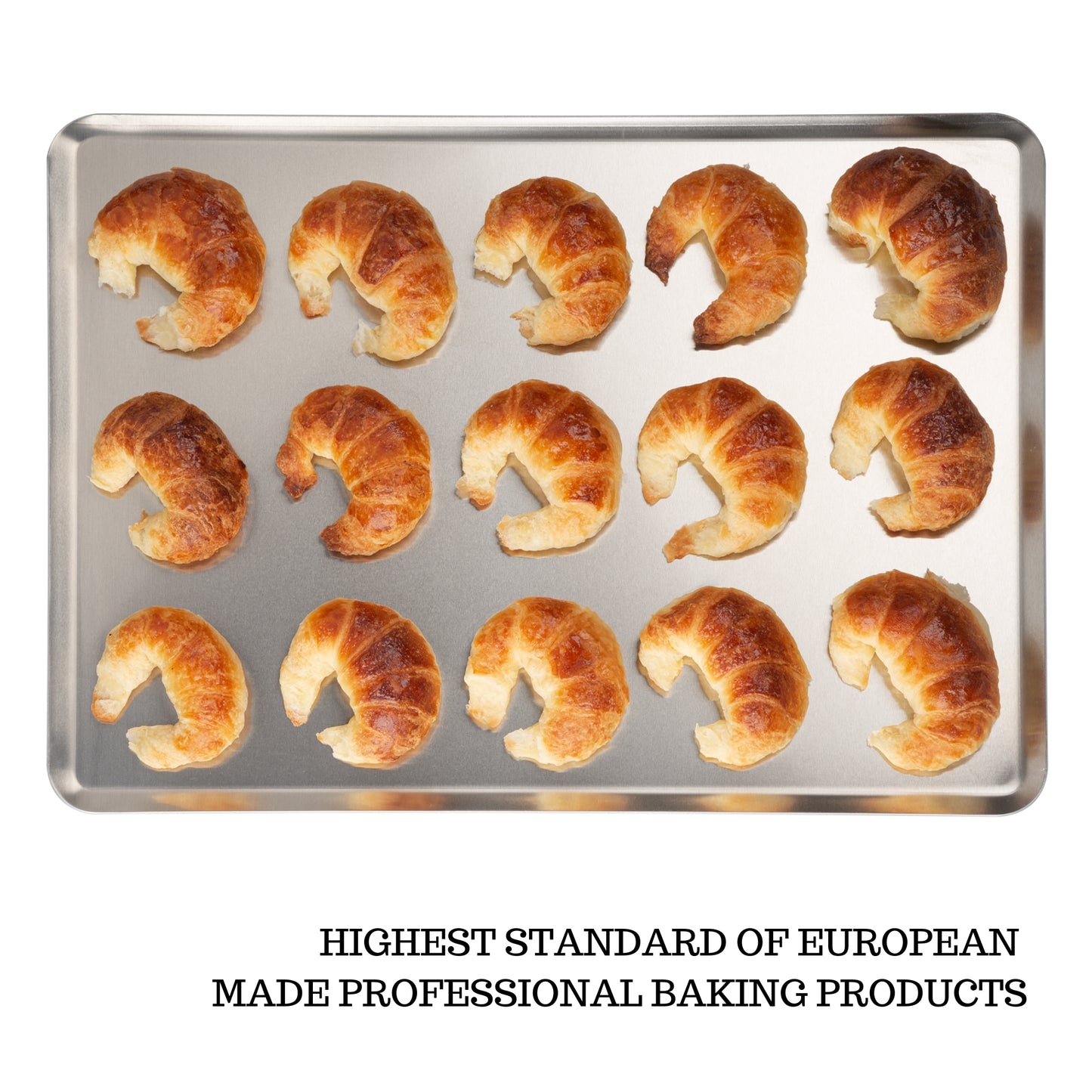 NEW ARRIVAL Bandeja Lisa para Hornear, acero resistente, apta para horno, 45.7×30 cm (grosor 2 mm)