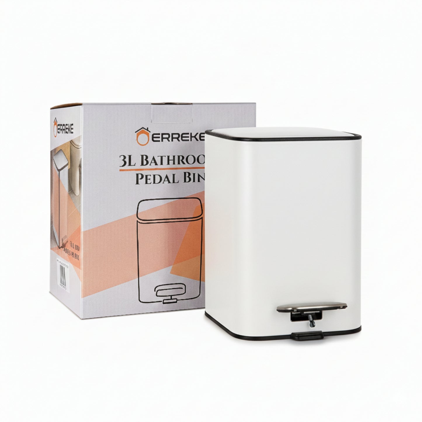 Papelera de Baño con Pedal Soft-Close Color Cloud White
