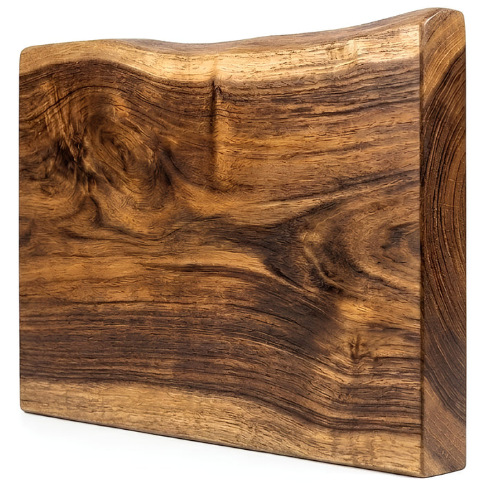 Schneidebrett aus natürlichem Akazienholz mit Baumkante (Live Edge) 40x30x5 cm