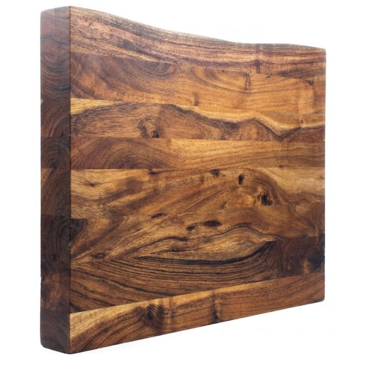 Large Natural Acacia Wood Cutting Board with Live Edge 55x35x5 cm