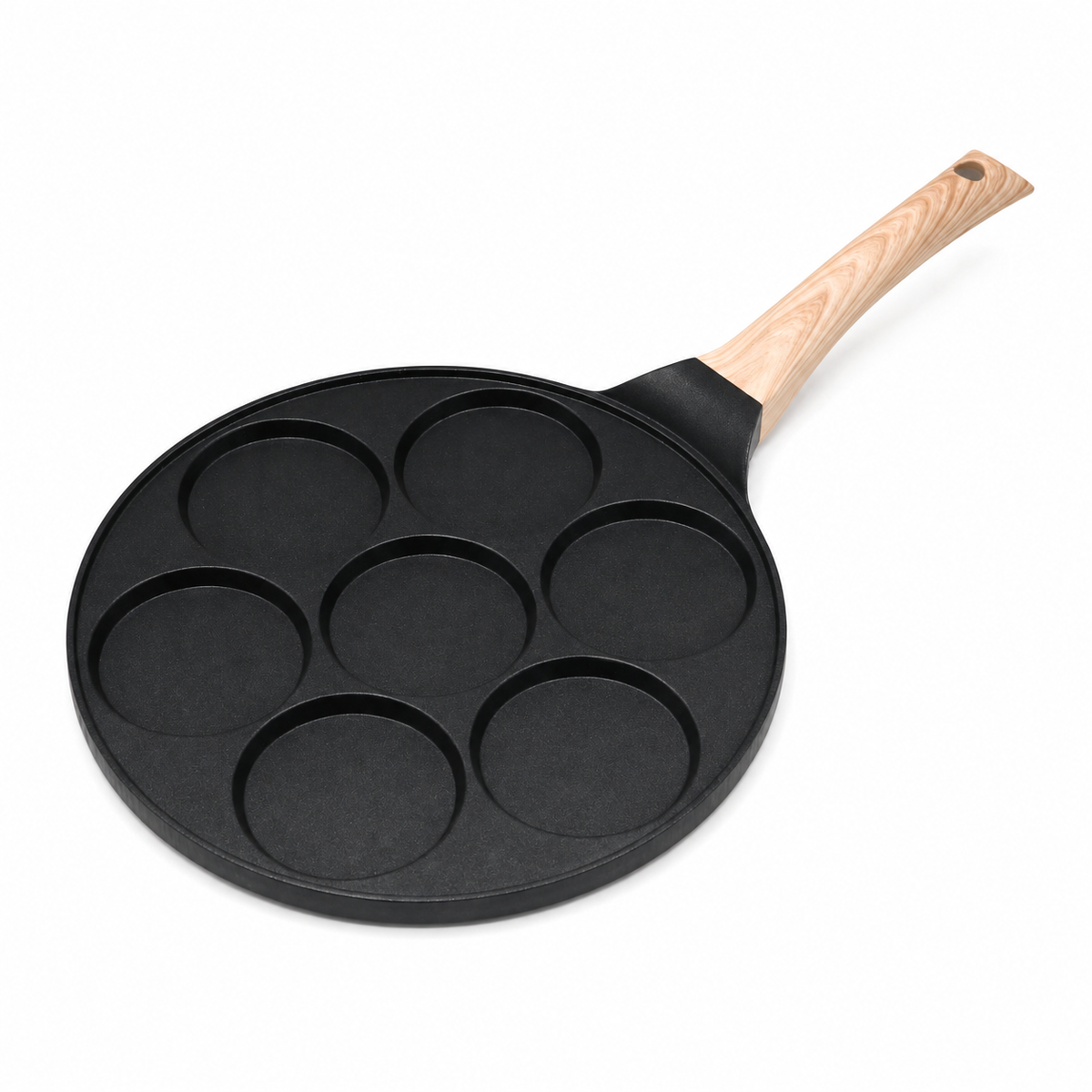 Sartén para Tortitas Lisa, Sin Formas, en Color Negro
