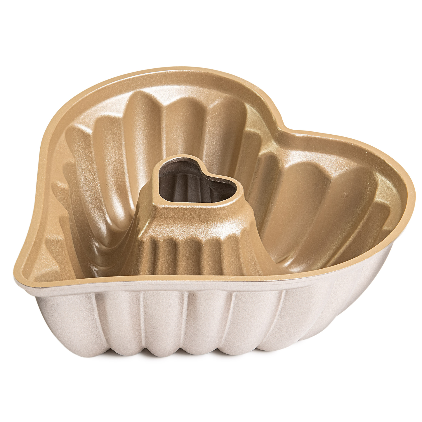 NEW ARRIVAL Molde AMOUR, bizcocho y tarta para horno, doble capa antiadherente, aluminio fundido de larga vida, cocción uniforme, 28×26×10 cm, 2 L