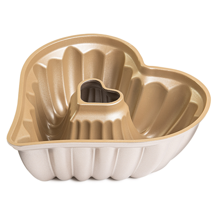 NEW ARRIVAL Molde AMOUR, bizcocho y tarta para horno, doble capa antiadherente, aluminio fundido de larga vida, cocción uniforme, 28×26×10 cm, 2 L