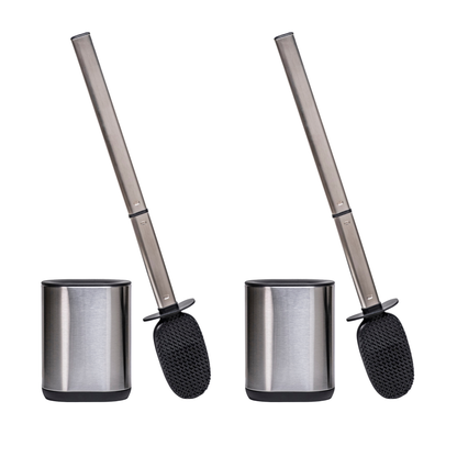 Escobilla de Baño en Acero Inoxidable y Silicona Pack de 2 Unidades