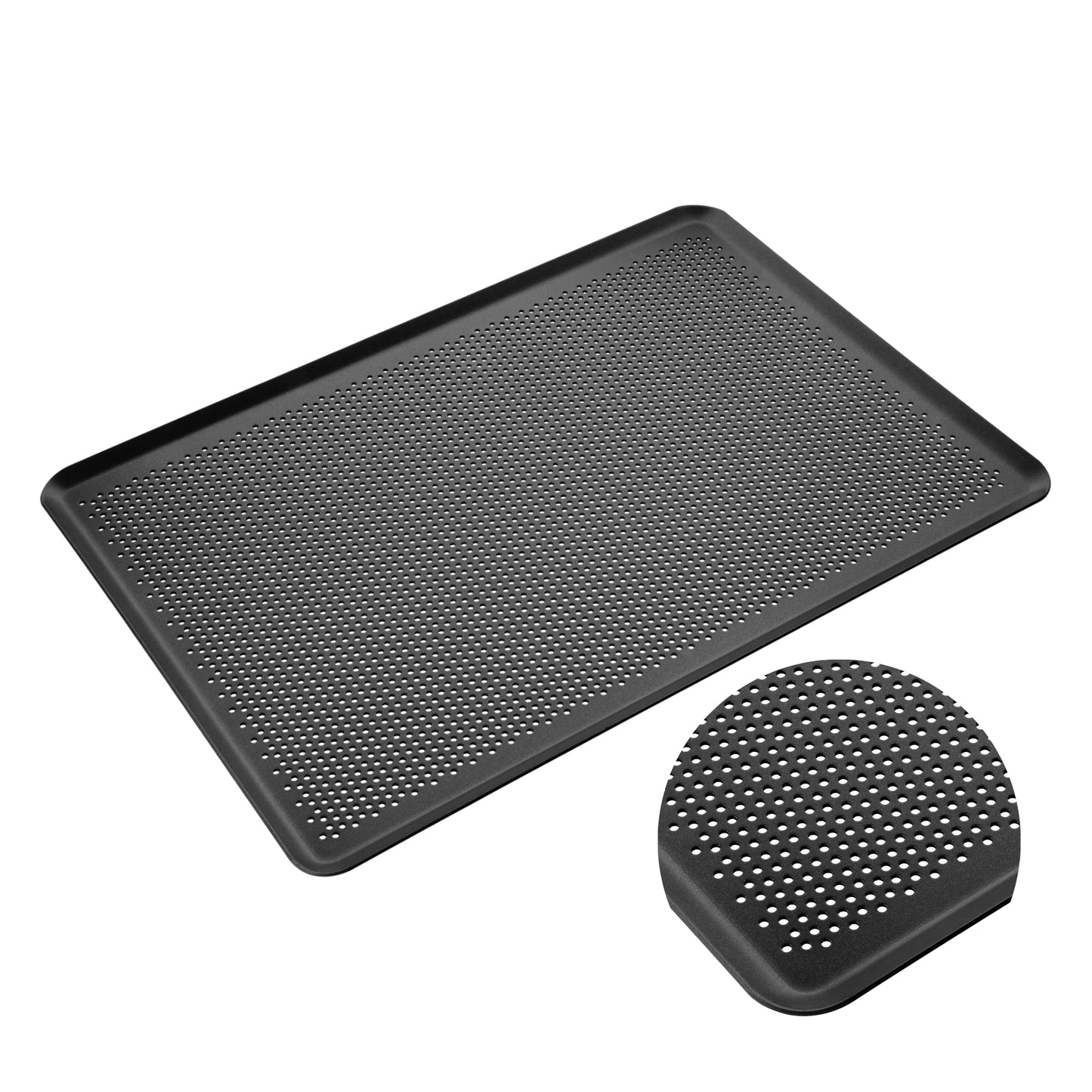 NEW ARRIVAL Bandeja MICRO Antiadherente Perforada, industry standard, circulación uniforme del calor, 45.7×33 cm (grosor 2 mm)