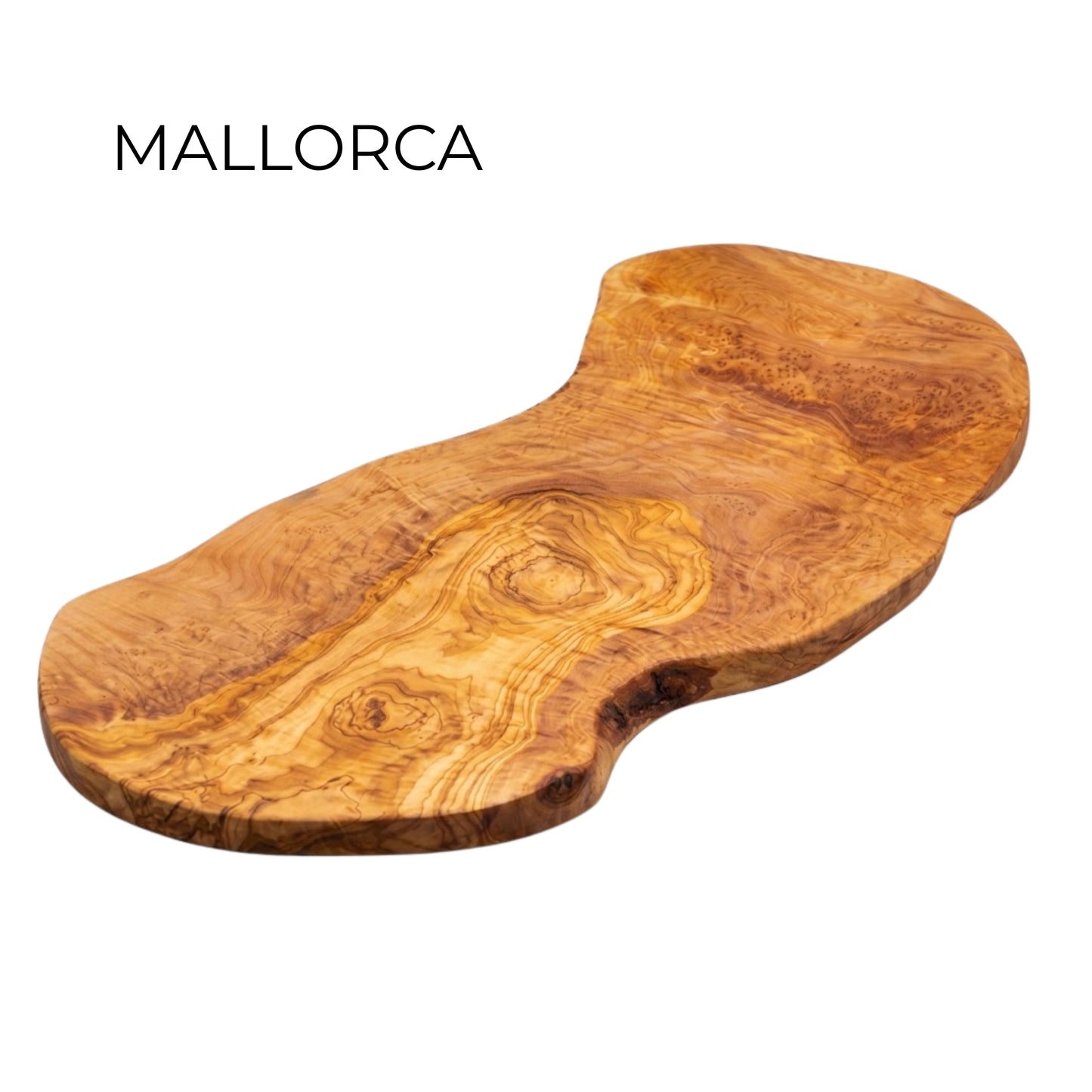 Tabla Grande de Cortar y Servir en Madera de Olivo Natural MALLORCA 51x26 cm