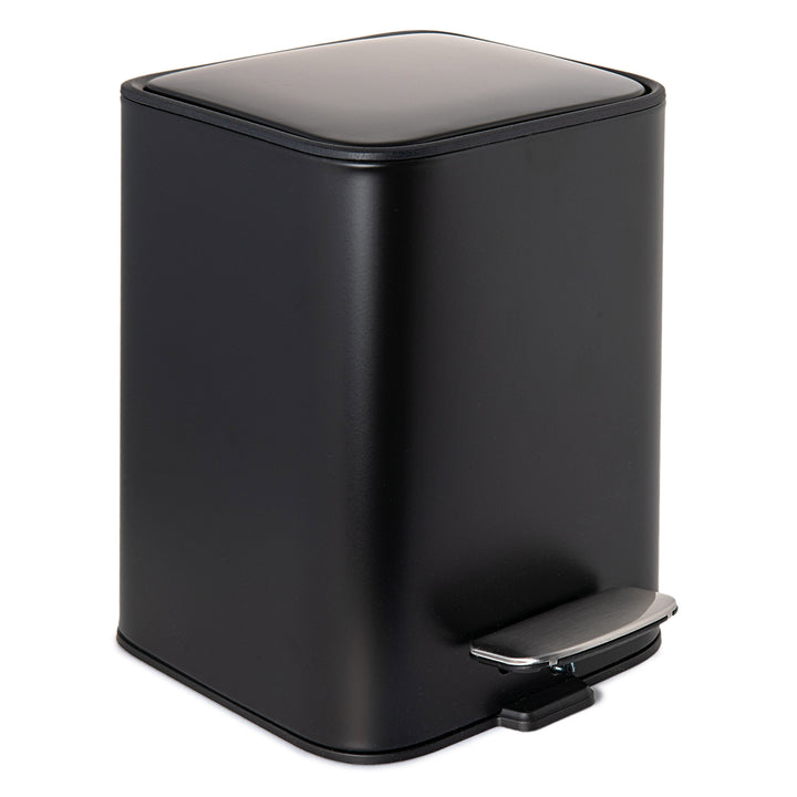Papelera de Baño de 3L con Pedal, Color Onyx Black