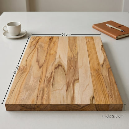 Pannello Quadrato in Legno Naturale di Teak 61x61x2,5 cm