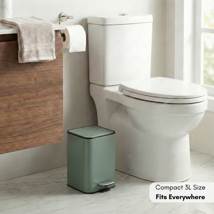 Papelera de Baño con Pedal y Soft-Close Color Sage Green