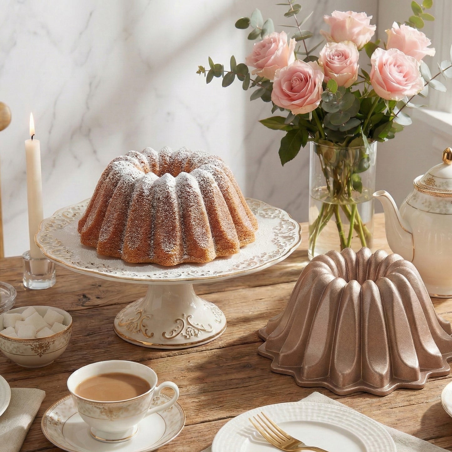 NEW ARRIVAL FLARE Cake & Tart Mold, cast aluminum with double non-stick coating, long-lasting, even baking, Ø24 cm, 2.5 L
