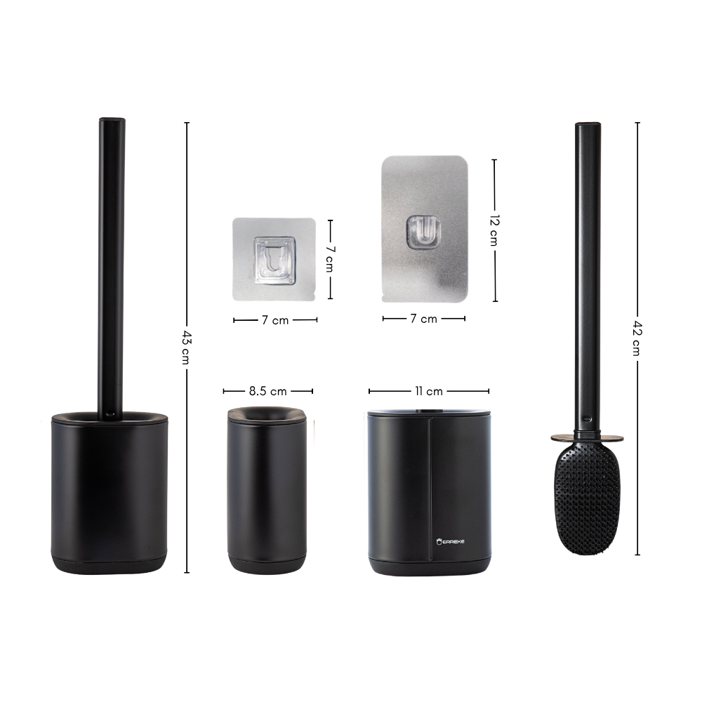 Piaçaba em aço inoxidável, cor Onyx Black