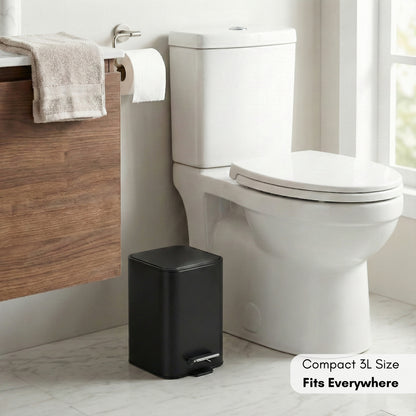 Papelera de Baño con Pedal Soft-Close Color Onyx Black