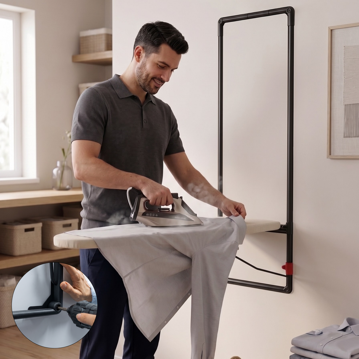 NEW ARRIVAL Foldable Ironing Board for Wall or Door