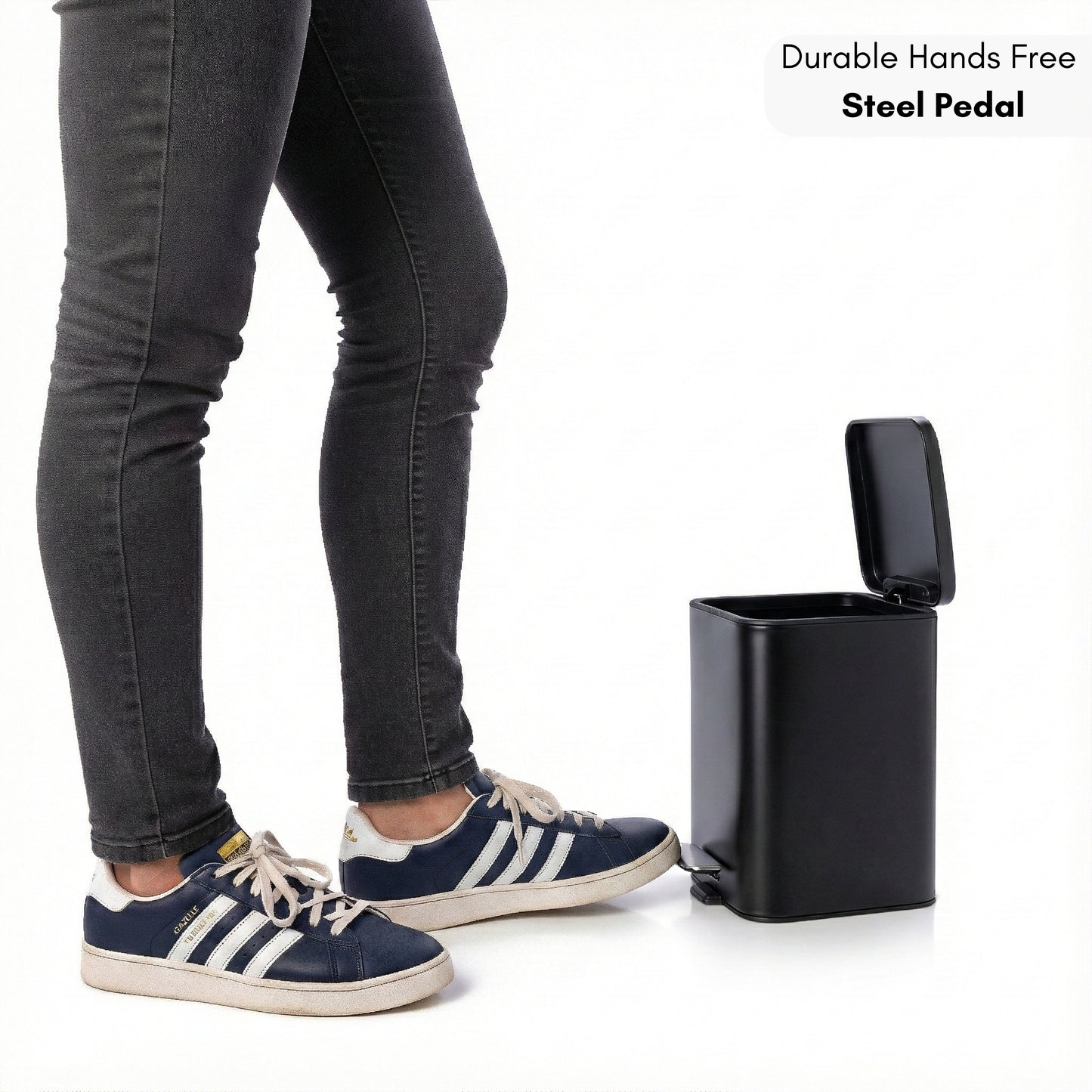 Papelera de Baño con Pedal Soft-Close Color Onyx Black
