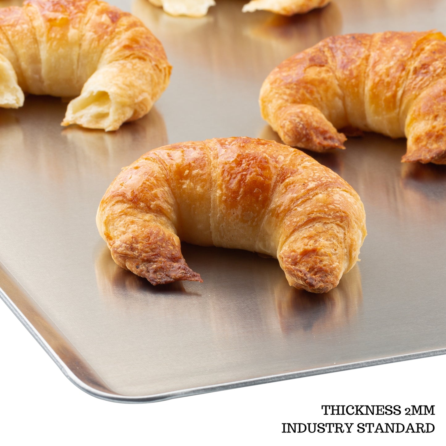 NEW ARRIVAL Bandeja Lisa para Hornear, acero resistente, apta para horno, 45.7×30 cm (grosor 2 mm)