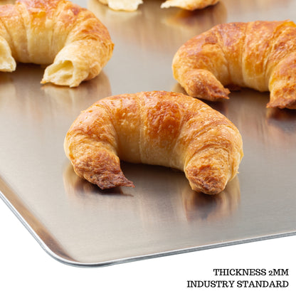 NEW ARRIVAL Bandeja Lisa para Hornear, acero resistente, apta para horno, 45.7×30 cm (grosor 2 mm)