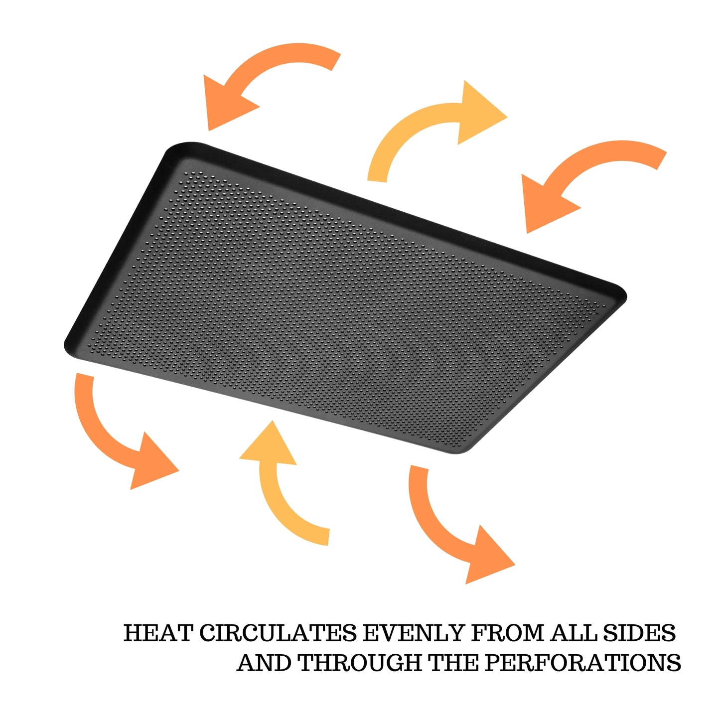 NEW ARRIVAL Bandeja MICRO Antiadherente Perforada, industry standard, circulación uniforme del calor, 45.7×33 cm (grosor 2 mm)