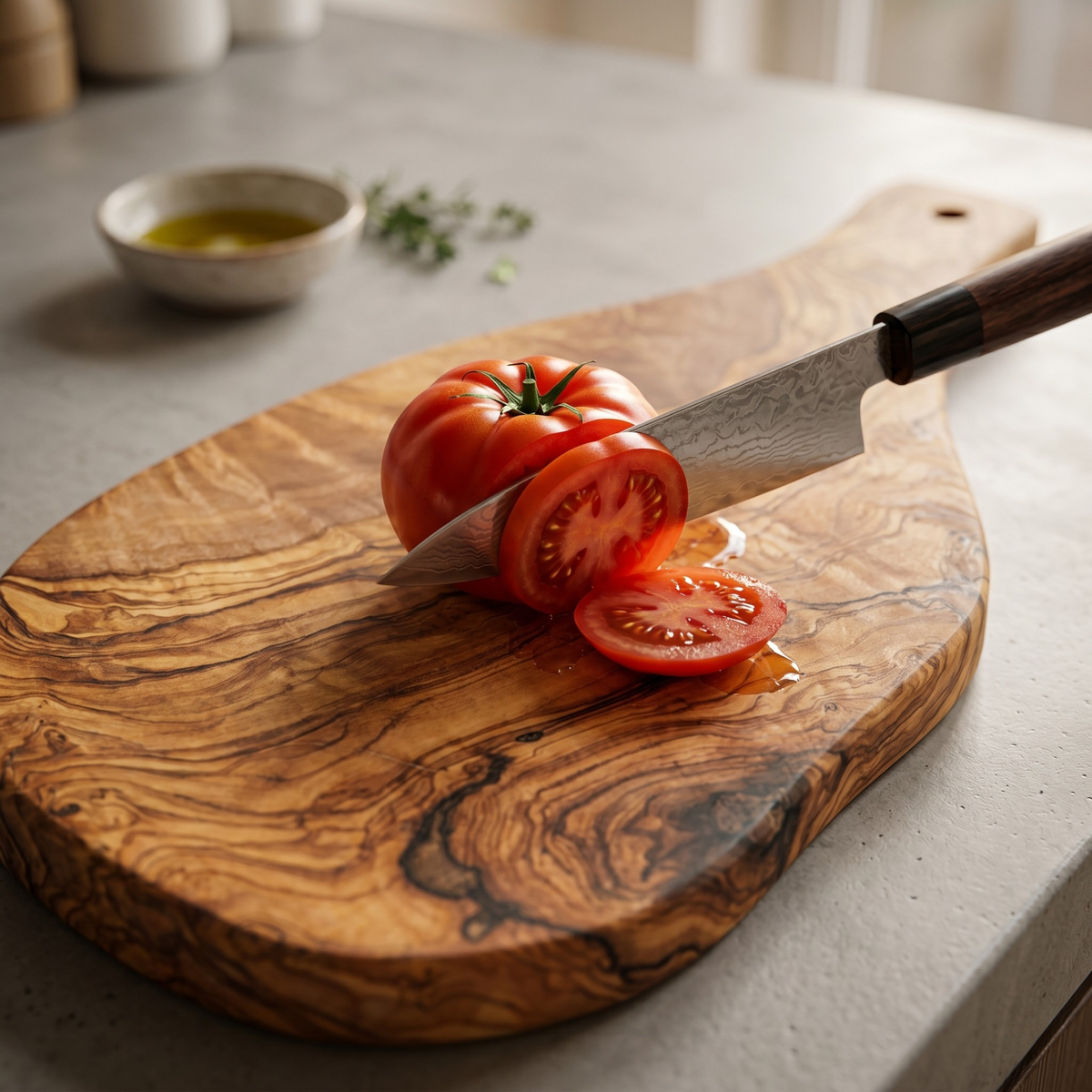 Set de 4 Tablas Pequeñas en Madera de Olivo Natural MENORCA 28x13x1.8 cm