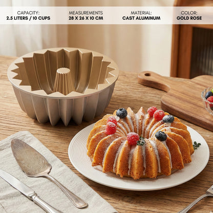 NEW ARRIVAL GLEAM Cake & Tart Mold, cast aluminum with double non-stick coating, long-lasting, even baking, Ø24 cm, 2.5 L