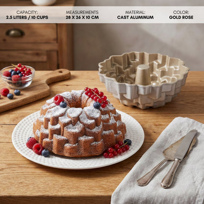 Molde para Bizcochos BLOOM con Doble Capa Antiadherente Ø24 cm, 2.5 L
