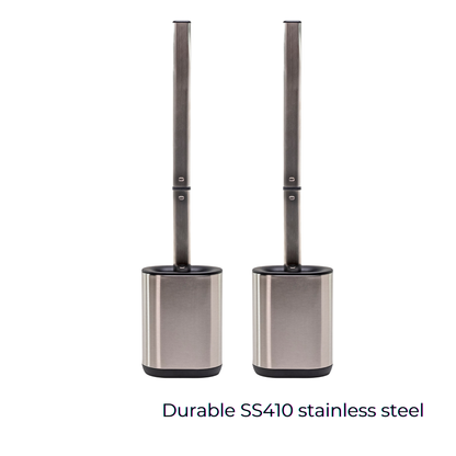 Escobilla de Baño en Acero Inoxidable y Silicona Pack de 2 Unidades