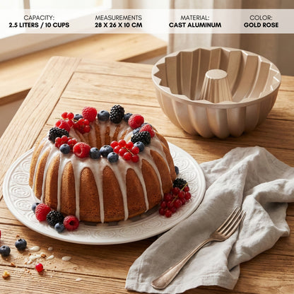 Molde para Bizcochos CLÁSICO con Doble Capa Antiadherente Ø24 cm, 2.5 L