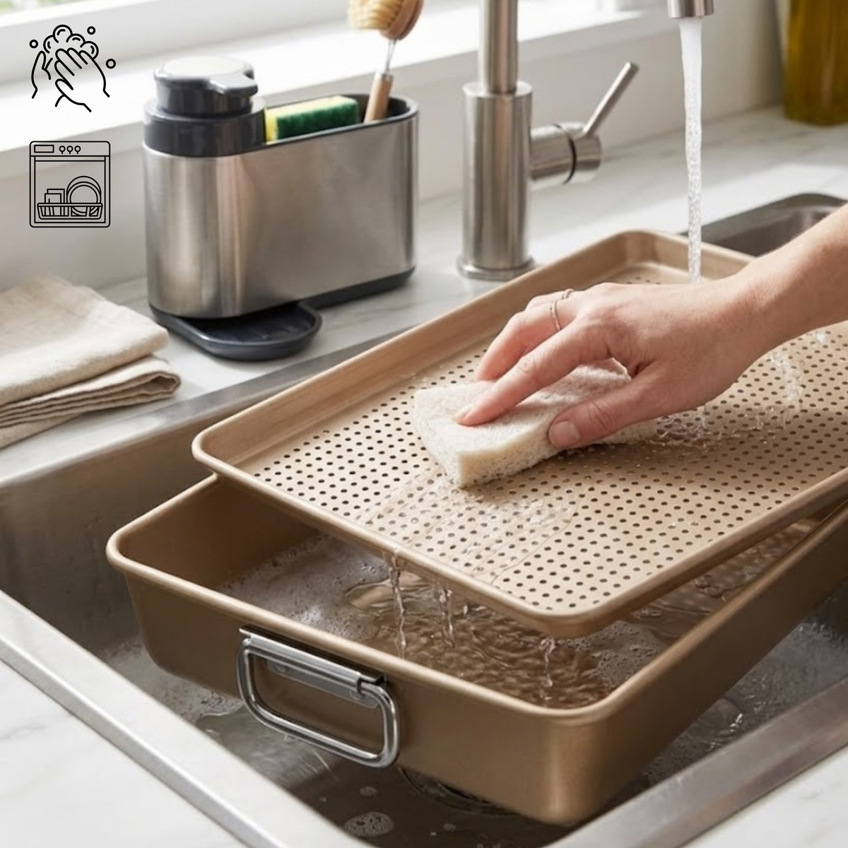 Bandeja de Horno con Lámina Perforada · Set de 2 Piezas