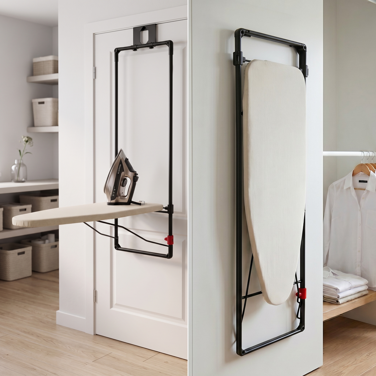 Hangs on the door, no drilling