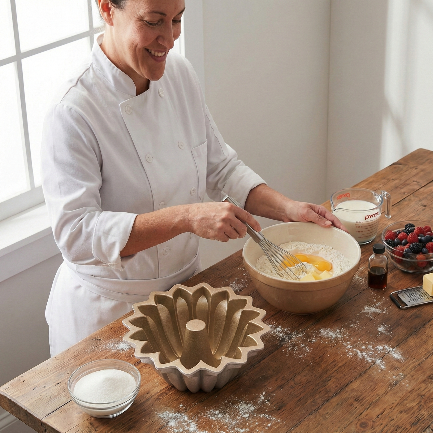 NEW ARRIVAL Molde FLARE, bizcocho y tarta para horno, doble capa antiadherente, aluminio fundido de larga vida, cocción uniforme, Ø24 cm, 2.5 L