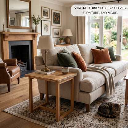 Pannello Quadrato in Legno Naturale di Teak 61x61x2,5 cm