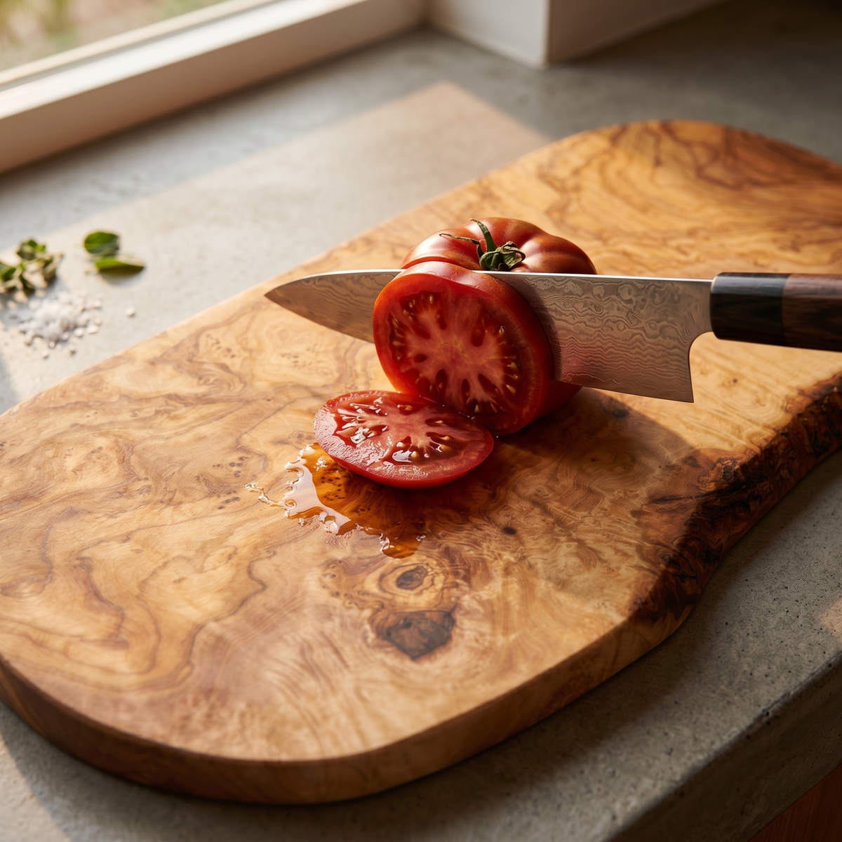 Planche en bois d'olivier naturel ATENAS 43 x 21 cm