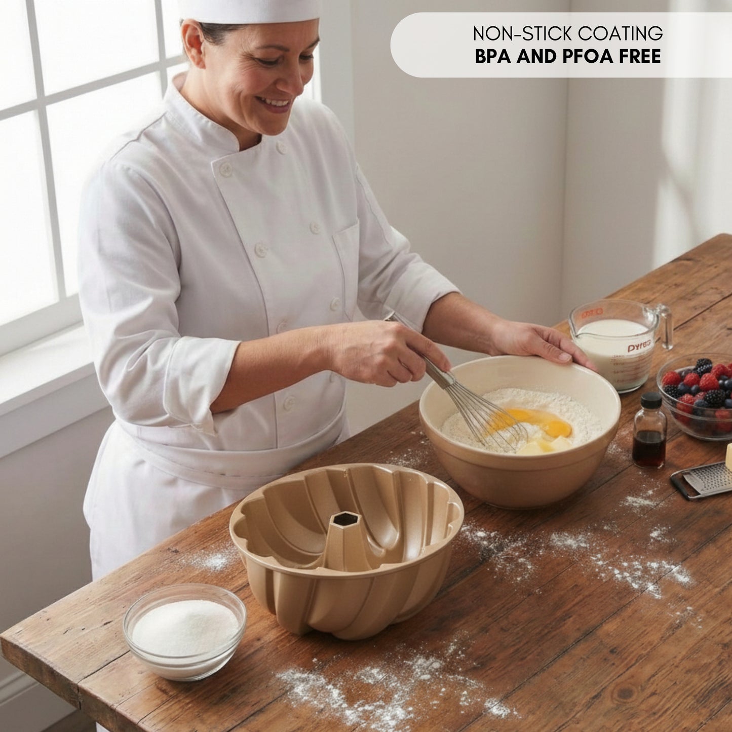 Molde para Bizcochos PLAIT con Doble Capa Antiadherente Ø25 cm, 2.5 litros