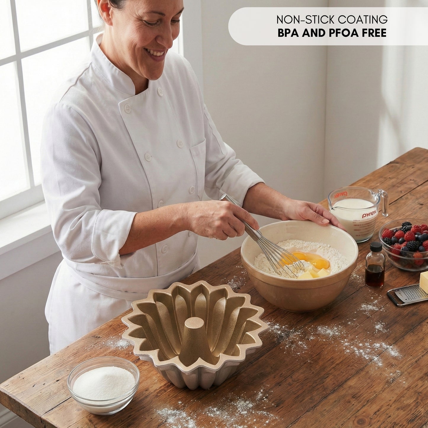 NEW ARRIVAL FLARE Cake & Tart Mold, cast aluminum with double non-stick coating, long-lasting, even baking, Ø24 cm, 2.5 L