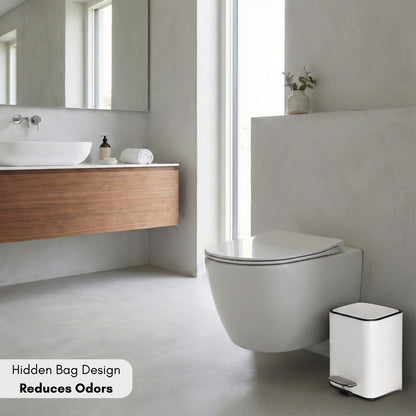 Papelera de Baño con Pedal Soft-Close Color Cloud White