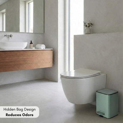 Papelera de Baño con Pedal y Soft-Close Color Sage Green