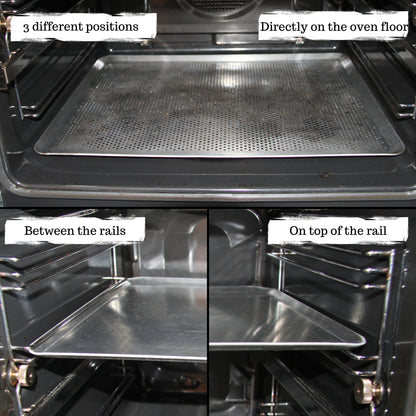 NEW ARRIVAL Bandeja Lisa para Hornear, acero resistente, apta para horno, 45.7×30 cm (grosor 2 mm)