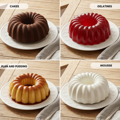 Molde para Bizcochos CLÁSICO con Doble Capa Antiadherente Ø24 cm, 2.5 L