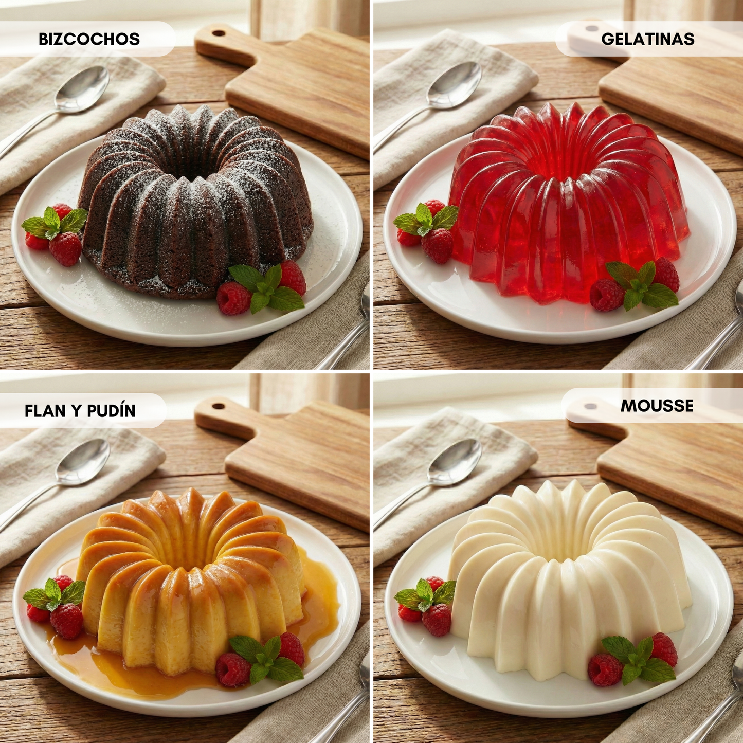 NEW ARRIVAL Molde GLEAM, bizcocho y tarta para horno, doble capa antiadherente, aluminio fundido de larga vida, cocción uniforme, Ø24 cm, 2.5 L