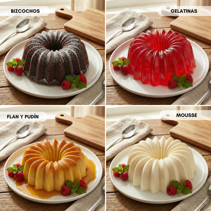 NEW ARRIVAL Molde GLEAM, bizcocho y tarta para horno, doble capa antiadherente, aluminio fundido de larga vida, cocción uniforme, Ø24 cm, 2.5 L