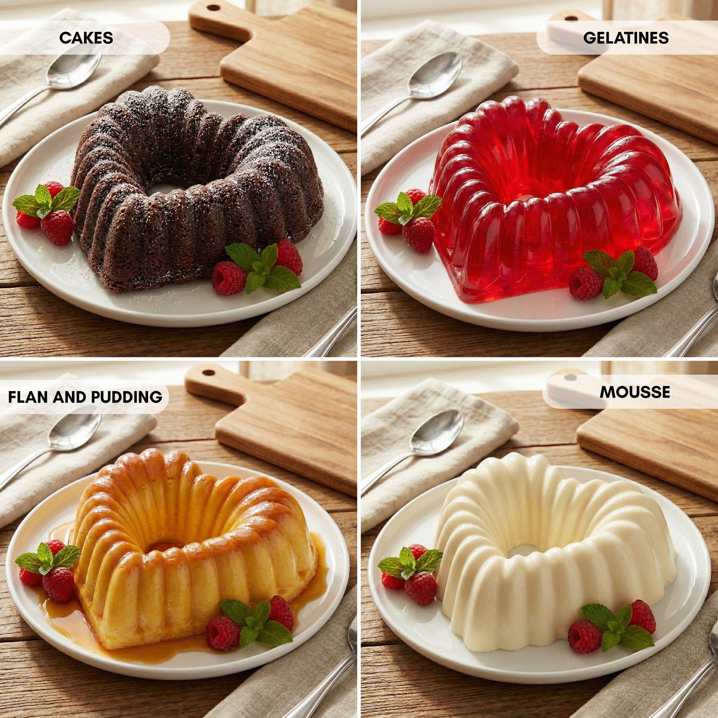 Molde para Bizcochos AMOUR con Doble Capa Antiadherente 28×26×10 cm, 2 L