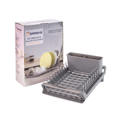 Escurridor de Platos Extensible Pequeño Color Gris