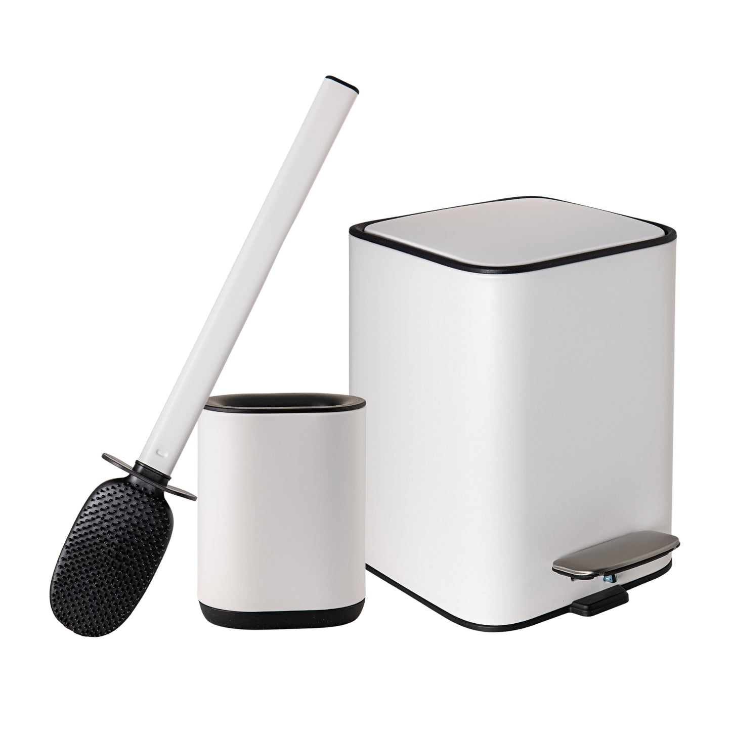 Toilet Brush + Bin (Cloud White)
