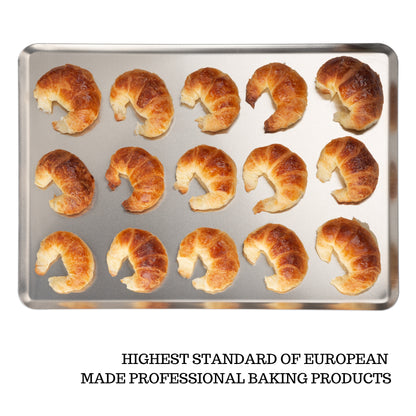 NEW ARRIVAL Bandeja Lisa para Hornear, acero resistente, apta para horno, 45.7×30 cm (grosor 2 mm)