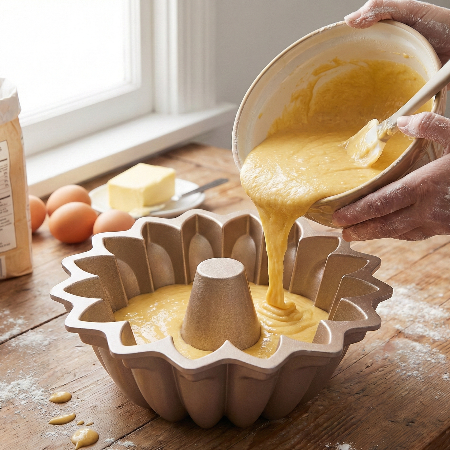 NEW ARRIVAL Molde FLARE, bizcocho y tarta para horno, doble capa antiadherente, aluminio fundido de larga vida, cocción uniforme, Ø24 cm, 2.5 L