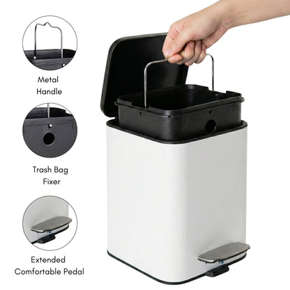 Papelera de Baño con Pedal Soft-Close Color Cloud White