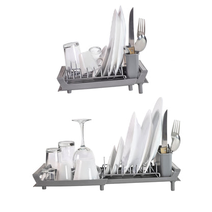 Escurridor de Platos Extensible Pequeño Color Gris