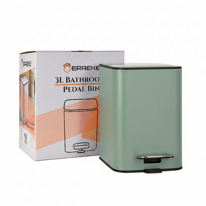 Papelera de Baño con Pedal y Soft-Close Color Sage Green