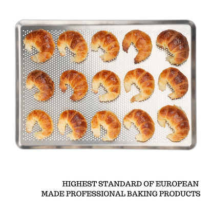 NEW ARRIVAL Bandeja MICRO Perforada en Acero, industry standard, ideal para hornos de 46 cm, circulación uniforme del calor, 45.7×30 cm (grosor 2 mm)